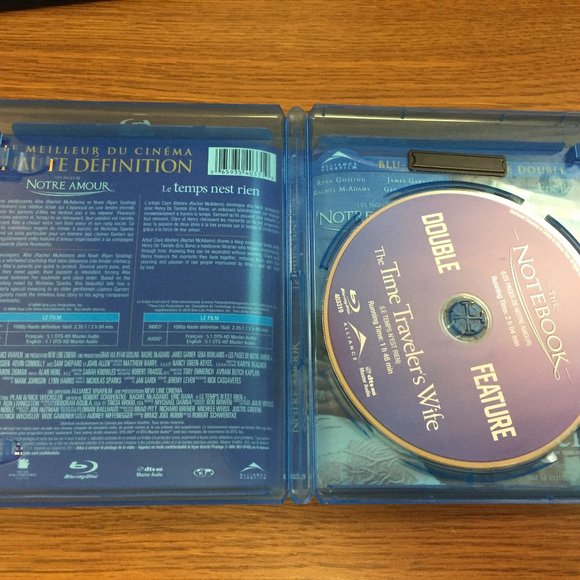 The Notebook/The Time Travelers Wife (Blu-ray Disc, 2011, Canadian) - Picture 3 of 4